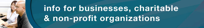 info for businesses, charitable and non-profit organizations